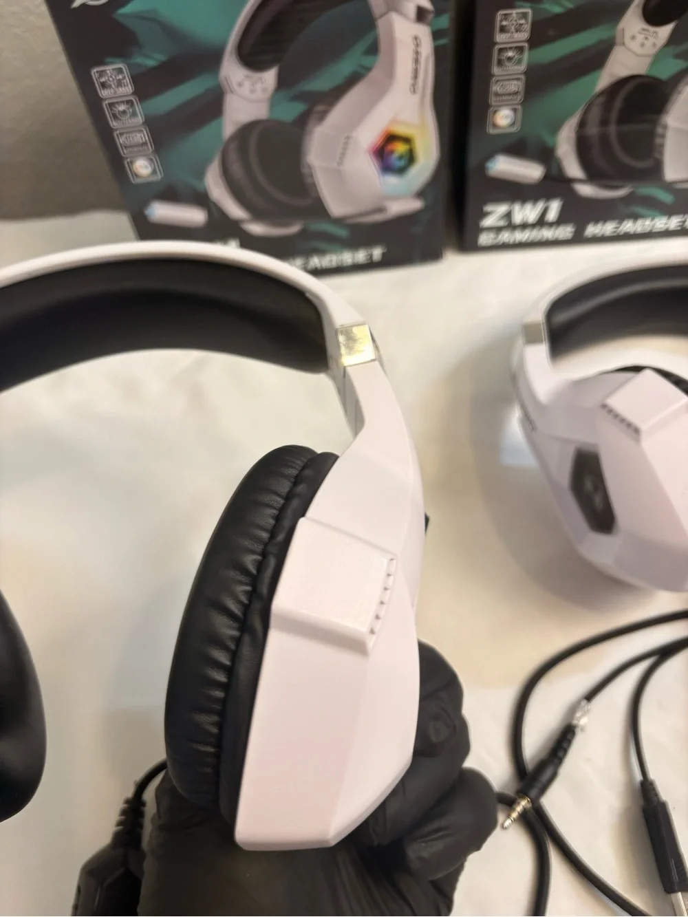 Ozeino White ZW1 Gaming Headset with Microphone